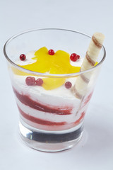 dessert with fruits