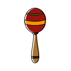 Maraca music instrument icon vector illustration graphic design