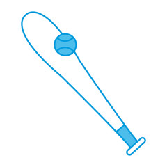 Baseball bat and ball icon vector illustration graphic design