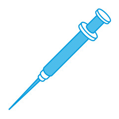 Fototapeta premium Medical syringe isolated icon vector illustration graphic design