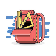 colorfull school backpack education concept