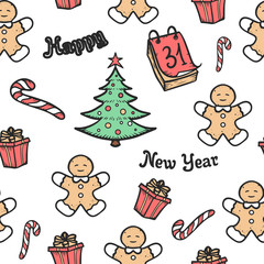 christmas new year pattern