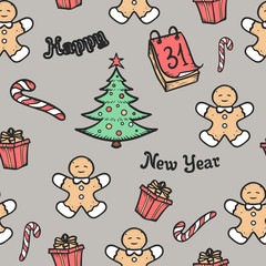 christmas new year pattern