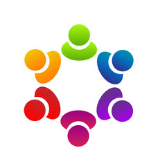 Teamwork group of people icon