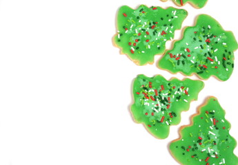 sugar cookie trees isolated white background