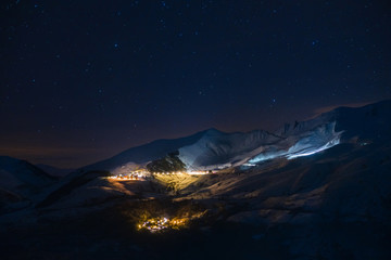 Fototapeta na wymiar station de ski Peyragude france