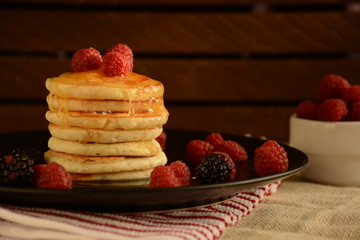 pancakes with honey