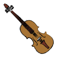 Fototapeta na wymiar Violin music instrument icon vector illustration graphic design