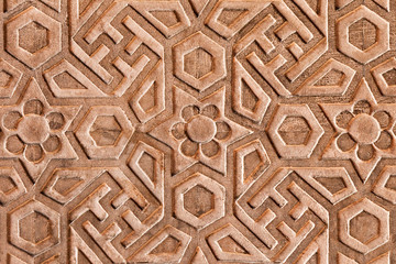 Geometrical pattern on Red Fort