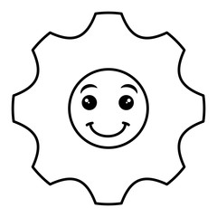 gear machine isolated icon