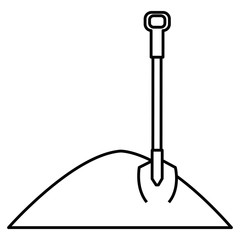 sand with shovel icon