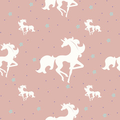 Pattern unicorn with stars and dots