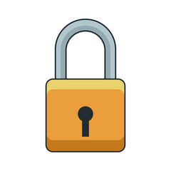 Security padlock symbol icon vector illustration graphic design
