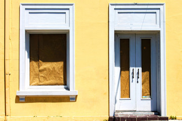 windows on urban wall