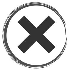 Wrong mark . line icon