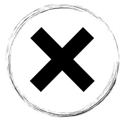 Wrong mark . line icon