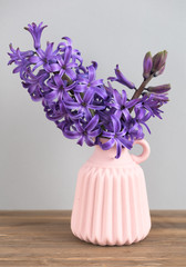 Purple hyacinths blooming