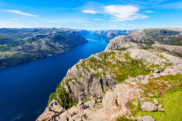 Fototapeta na wymiar Lysefjord near Preikestolen, Norway