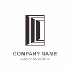 Simple Door House Space Architecture Interior Construction Real Estate Business Company Stock Vector Logo Design Template