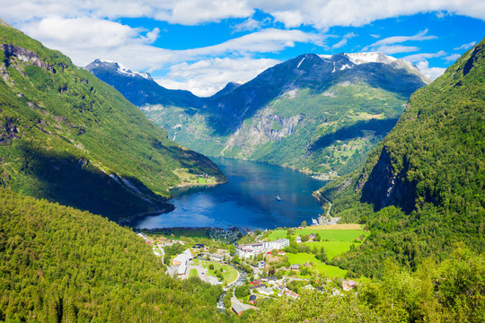 Geiranger at Geirangerfjord, Norway