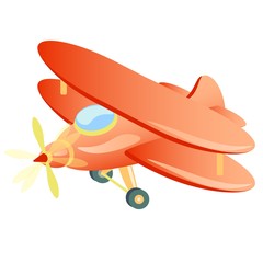 illustration of a cartoon airplane on white background