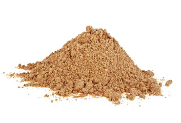 Cinnamon powder isolated on a white background