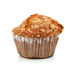 chocolate muffin isolated on a white background