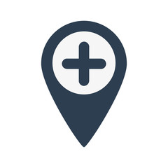 map pin icon hospital