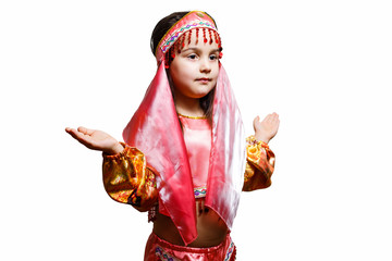 Beautiful little girl  dancer little eastern beauty