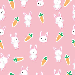 Cute Seamless Bunny Background