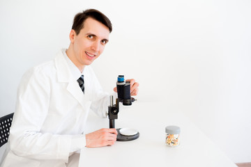 Doctor on white background