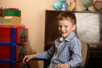 Portrait of a child expressing a different emotional behavior.