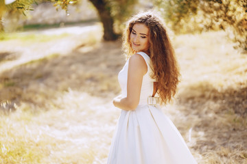 Naklejka premium Bride in nature