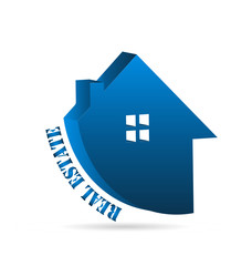 Real estate house isolated icon vector