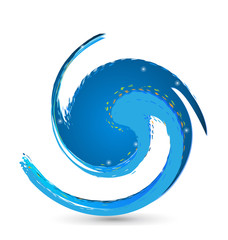 Water circular wave icon vector