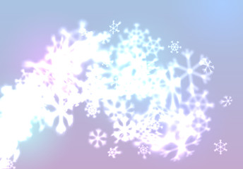 Christmas snowflakes background with falling and swirling snow