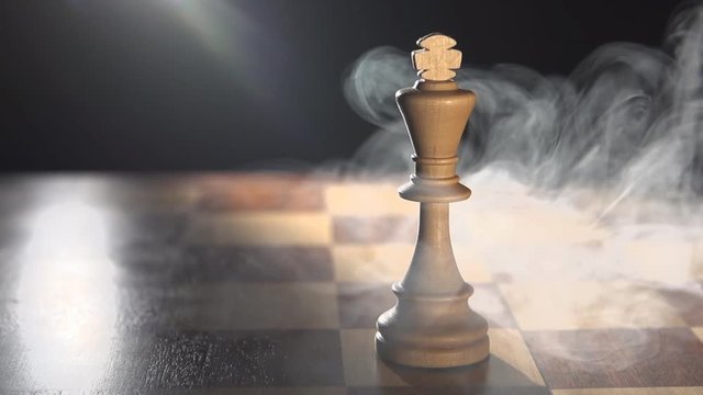 Play chess in dark makes a move. Slow Motion