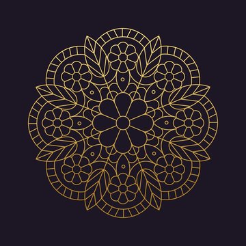 Mandala flower beautiful vector vintage decorative element oriental illustration