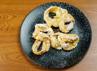 Chiacchere, typical Italian pastry used during the carnival,italy