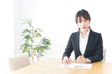 Careerwoman working in office