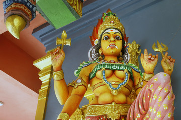 statue of vishnu, in Indian temple