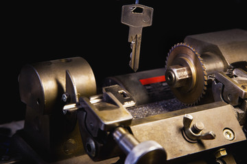 Fototapeta na wymiar Close view of key copying machine
