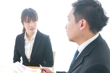 Fototapeta premium company workers meeting image