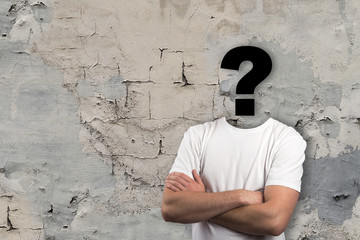 Man with a question mark
