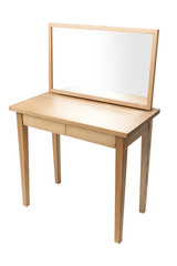 mirror table isolated on the white background