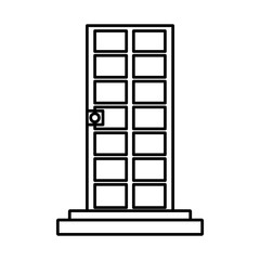 Door with stairs icon vector illustration graphic design