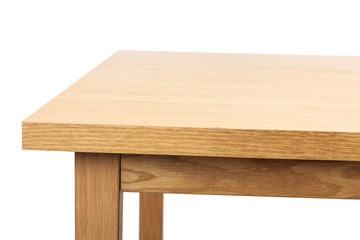 wood table isolated on the white background