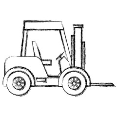 forklift vehicle isolated icon vector illustration design