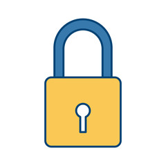 Security padlock symbol icon vector illustration graphic design