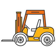 forklift vehicle isolated icon vector illustration design